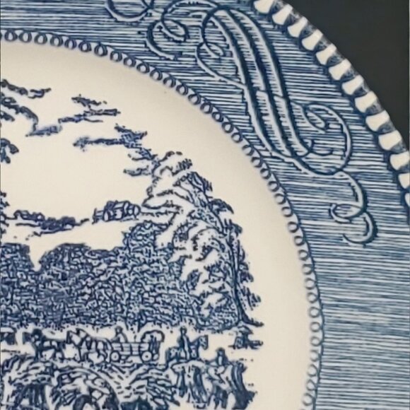 Bread Plate- Currier & Ives by Royal USA - Wheat Harvest - Picture 4 of 5